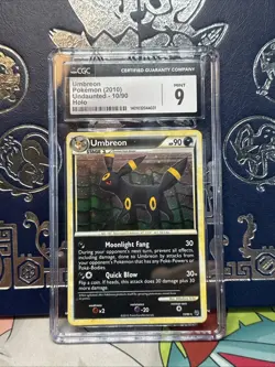 CGC 9 MINT Umbreon 2010 Undaunted 10/90 Holo Pokemon Card LOW POP SWIRL - Image 1