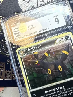 CGC 9 MINT Umbreon 2010 Undaunted 10/90 Holo Pokemon Card LOW POP SWIRL - Image 3