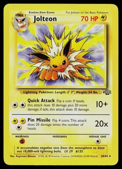 Pokemon Card - Jolteon Jungle 20/64 Rare Non Holo - Image 1