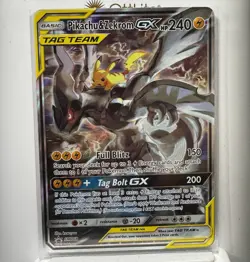 Pokemon TCG Pikachu & Zekrom GX Black Star Promo Card SM168 - Image 1