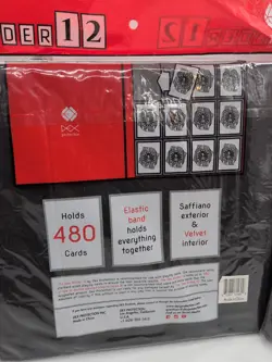 2 The Dex Binder 12 Holds 460 Cards Black Saffiano Exterior Red Velvet Interior - Image 3