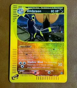 Umbreon 🐈‍⬛ - 41/147 - Pokemon Aquapolis Reverse Holo Rare Card LP Clean holo - Image 3