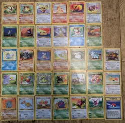 33 Pokemon Vintage Jungle Set Rare Non Holo 1998 Cards - Image 1