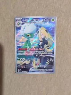 Pokemon TCG Cynthia's Roserade Card Destined Rivals IR Holo Full Art 184/182 - Image 1