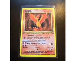 Pokemon TCG Moltres Holo Rare Card 12/62 Fossil 1st Edition Never Played Nice - Image 1
