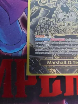 One Piece Card Game OP09-093 Marshall D Teach OP12 3rd Anni SP Gold English - Image 2