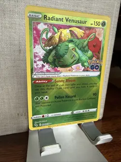 Pokemon TCG Radiant Venusaur Pokemon Go Card 004/078 Holo Rare - Image 2