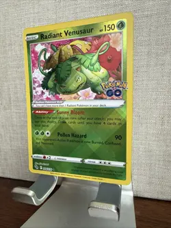 Pokemon TCG Radiant Venusaur Pokemon Go Card 004/078 Holo Rare - Image 3