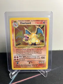 Pokemon Charizard 4/102 - Base Set 1999 - Holo Rare Card - WOTC - Image 1