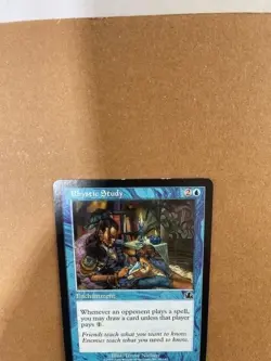 Magic The Gathering Rhystic Study Enchantment Card Deckmaster LP/MP Condition Il - Image 3