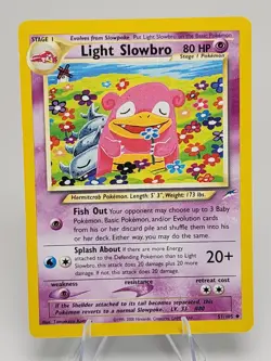 Light Slowbro Pokemon Card 51/105 Holo Rare Neo Destiny LP Excellent Condition - Image 1