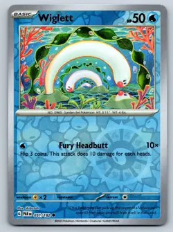 Wiglett - Reverse Holo - Paradox Rift PAR 051/182 Pokemon TCG Card BP1123 - Image 1