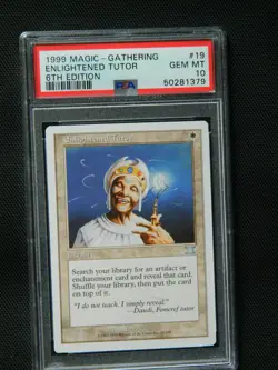 1999 magic -gathering ENLIGHTENED TUTOR 6th edition GEM MT 10 - Image 1
