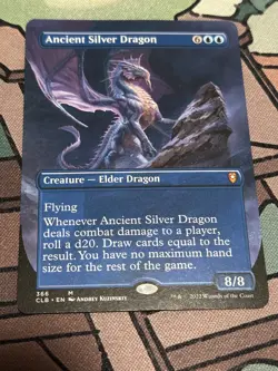 MTG Borderless Ancient Silver Dragon NM - Image 1