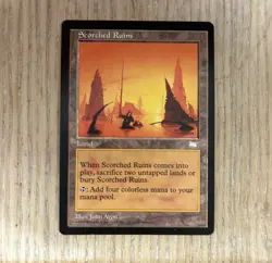 MTG - Scorched Ruins - Weatherlight - Lightly Played - 1997 Magic the Gathering - Image 1