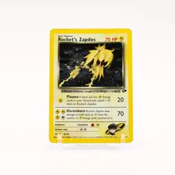 Rocket's Zapdos - 15/132 Gym Challenge Unlimited Holo Rare SWIRL Pokemon - DMG - Image 1