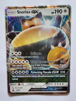 2016 Jumbo Pokemon SM Black Star Snorlax GX Good Condition - Image 1