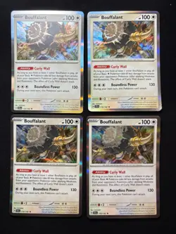 4x Pokemon TCG Bouffalant 119/142 Rare - S&V Stellar Crown SCR Playset - Image 1