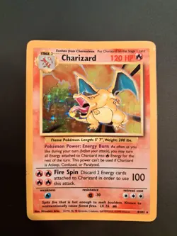 Charizard 4/102 Unlimited Holo Rare Pokemon TCG 1999 Base Set Lightly Played -LP - Image 1