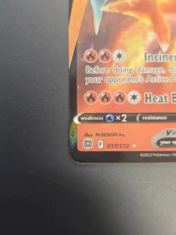 Pokemon Charizard V #017/172 Swsh09: Brilliant Stars Holo Full Art TCG NM - Image 4