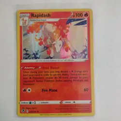 Pokemon TCG: Rapidash 22/195 Holo Silver Tempest - Same Day Shipping! - Image 1