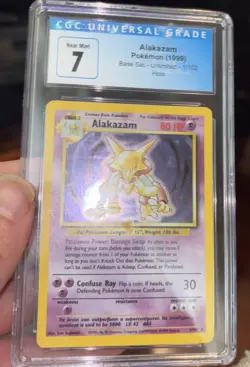 alakazam 1999 pokemon base set unlimited holo cgc 7 Near Mint - Image 3