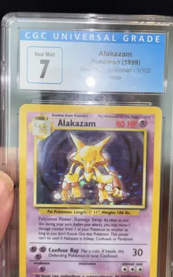 alakazam 1999 pokemon base set unlimited holo cgc 7 Near Mint - Image 4