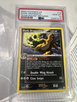 Pokemon PSA 10 2004 Dark Dragonite Non Holo Team Rocket Returns #15 LOW POP Gem - Image 1