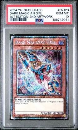 2024 Yu-gi-oh! Dark Magician Girl 2nd Art RA03-EN123 PSA 10 Gem Mint - Image 1