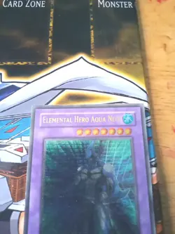 Yugioh Elemental Hero Aqua Neos POTD-EN031 Ultimate Rare 1st Ed Silver Eye - Image 3