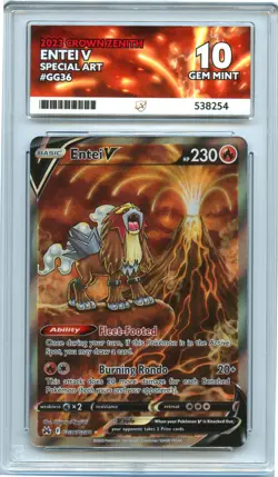 Entei V GG36/GG70 - Crown Zenith - Pokemon Card - ACE 10 Gem Mint 💎 - Image 1