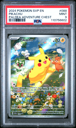 Pikachu SVP088 - SV Black Star Promo - Pokemon Card - PSA 9 Mint - Image 1