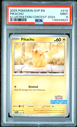 Pikachu SVP214 - SV Black Star Promo - Pokemon Card - PSA 9 Mint #3 - Image 1
