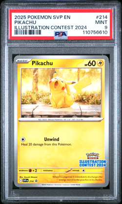 Pikachu SVP214 - SV Black Star Promo - Pokemon Card - PSA 9 Mint #2 - Image 1