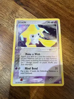 Pokemon TCG Jirachi Holo Rare Card Hidden Legends 8/101 LP Condition - Image 1