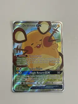 Pokemon TCG Dedenne GX 195a/214 Alternate Art Promos Holo Card - Image 2