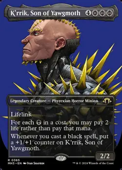Mint/Near-Mint, English - 1 x MTG K'rrik, Son of Yawgmoth - Borderless Modern Ho - Image 1