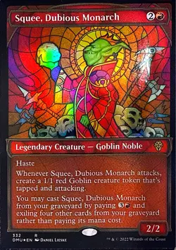 Squee, Dubious Monarch (Textured Foil) Foil R Dominaria United 332 NM - Image 1