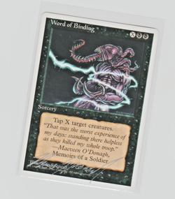 Magic the Gathering ~ Word of Binding ~ M/NM ~ 4th Ed. ~ SIGNED BY ARTIST - Image 1