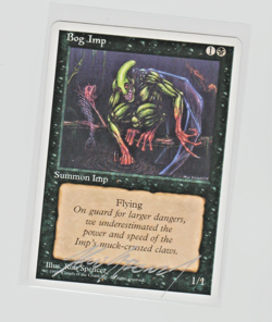 Magic the Gathering ~ Bog Imp ~ M/NM ~ 4th Ed. ~ SIGNED BY ARTIST - Image 1