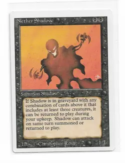 Magic the Gathering ~ MTG ~ 1x Nether Shadow ~ 3rd Edition ~ LP ~ REVISED - Image 1