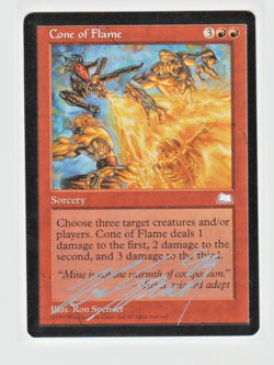 Magic the Gathering ~ Cone of Flame ~ Weatherlight ~ M/NM ~ SIGNED BY ARTIST - Image 1