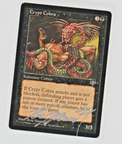 Magic the Gathering ~ 1x Crypt Cobra ~ MIRAGE ~ LP ~ SIGNED BY ARTIST - Image 1