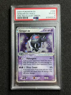 Pokemon Gengar ex EX Fire Red & Leaf Green Holo Ultra Rare #108 PSA 4 - Image 1