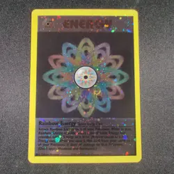 Pokemon Rainbow Energy LP/NM League Promo Holo Swirl Energize Your Game Cycle - Image 1