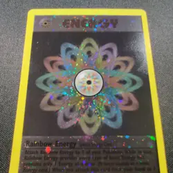 Pokemon Rainbow Energy LP/NM League Promo Holo Swirl Energize Your Game Cycle - Image 2
