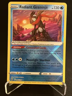 Pokemon TCG Astral Radiance Radiant Greninja 046/189 Ultra Rare Foil NM/M - Image 1
