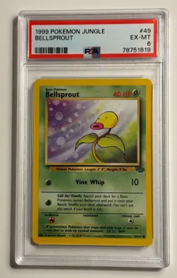 1999 Pokemon Jungle #49 Bellsprout PSA 6 EX-MT - Image 1