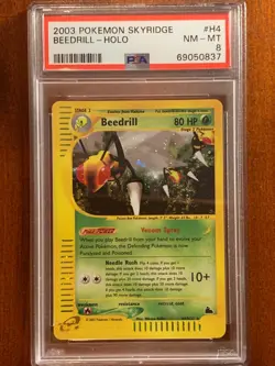 Pokemon - Beedrill Holo H#4 - 2003 Skyridge - Englisch - PSA 8 - Image 1