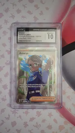 Pokemon TCG Prismatic Evolutions Amarys Ultra Rare 132/131 CGC Gem Mint 10 - Image 1